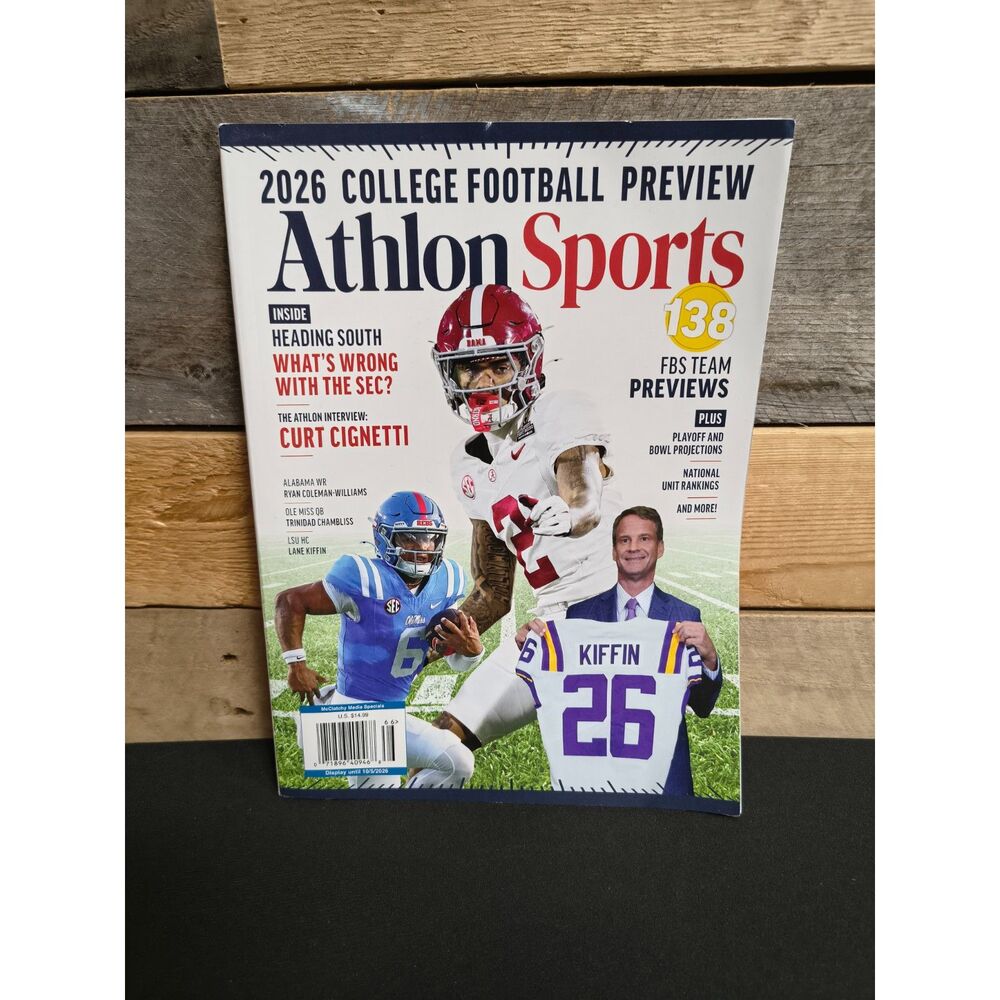 Athlon Sports Magazine 2026: College Football Preview Alabama, LSU, Ole Miss